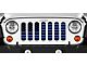 Grille Insert; Black and Blue American Flag (20-24 Jeep Gladiator JT)