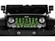 Grille Insert; Black Zebra Print on a Green (20-24 Jeep Gladiator JT)