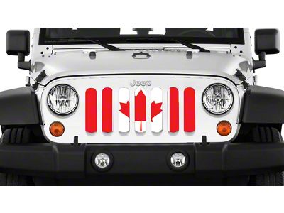 Grille Insert; Canadian Red and White (20-24 Jeep Gladiator JT)