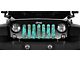 Grille Insert; Dirty Girl Teal Serenity Woodland Camo (20-24 Jeep Gladiator JT)