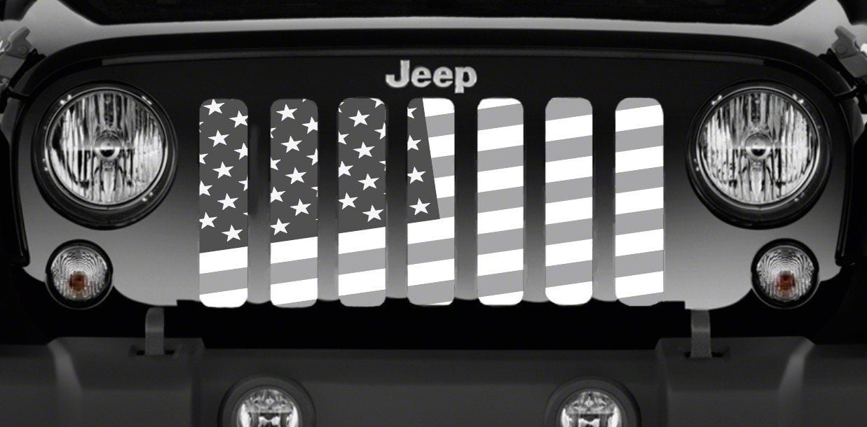 Jeep Gladiator Grille Insert; Ghost Tactical Slanted American Flag (20 ...