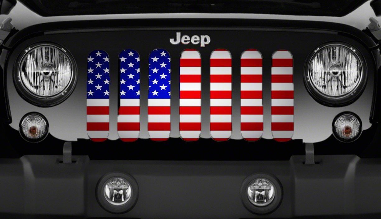 Jeep Gladiator Grille Insert; Land of the Free (20-25 Jeep Gladiator JT ...