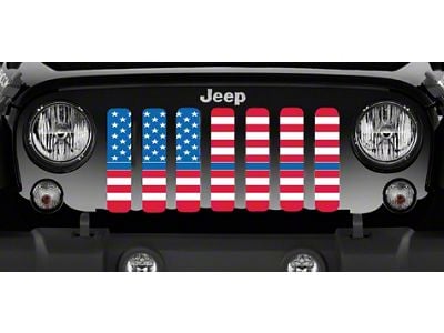 Grille Insert; Old Glory Blue Line (20-24 Jeep Gladiator JT)