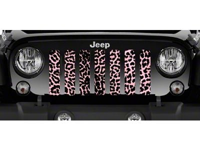 Grille Insert; Pink Cheetah Print (20-24 Jeep Gladiator JT)