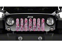 Grille Insert; Pink Leopard Print (20-24 Jeep Gladiator JT)