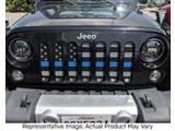 Grille Insert; Police Blue Line on a Black and White Flag (20-25 Jeep Gladiator JT)