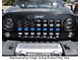 Grille Insert; Police Blue Line on a Black and White Flag (20-25 Jeep Gladiator JT)