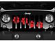 Grille Insert; Puppy Paw Prints Red Diagonal (20-24 Jeep Gladiator JT)