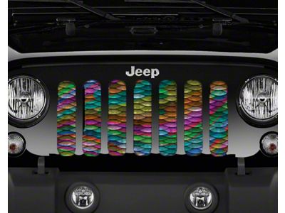 Grille Insert; Rainbow Mermaid Scales (20-24 Jeep Gladiator JT)
