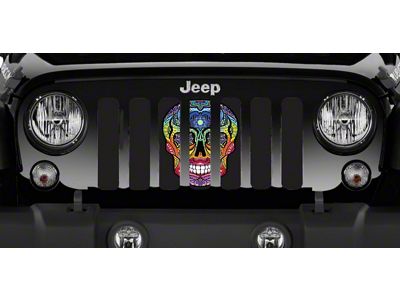 Grille Insert; Sugar Skull Rainbow (20-24 Jeep Gladiator JT)