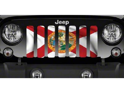 Grille Insert; Waving Florida State Flag (20-24 Jeep Gladiator JT)