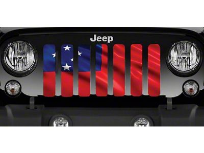 Grille Insert; Waving Samoan Flag (20-24 Jeep Gladiator JT)