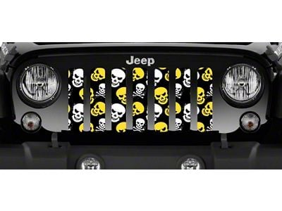 Grille Insert; Yellow Skulls (20-24 Jeep Gladiator JT)