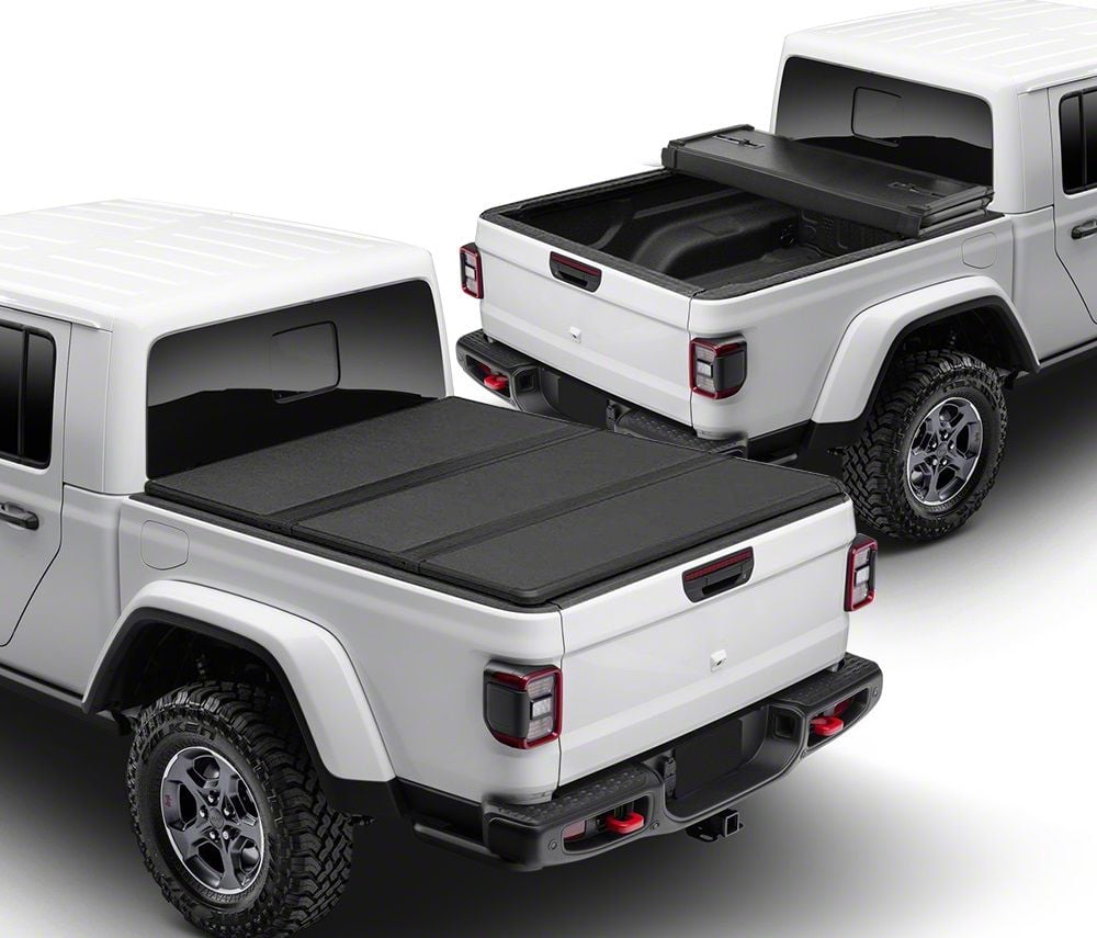 Jeep Gladiator Hard TriFold Style Tonneau Cover; Black (2025 Jeep