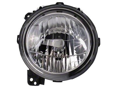 Headlights; Chrome Housing; Clear Lens (20-25 Jeep Gladiator JT w/ Factory Halogen Headlights)