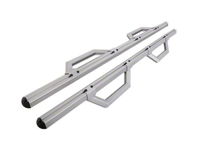 Hex Series Side Step Bars without Mounting Brackets; Silver (20-24 Jeep Gladiator JT)