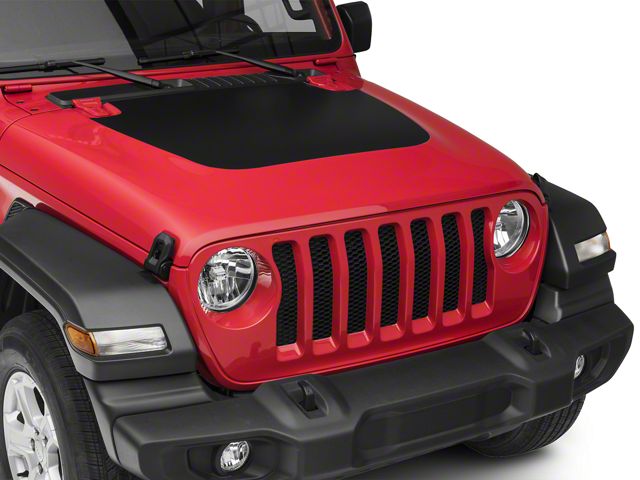 SEC10 Hood Decal; Matte Black (20-24 Jeep Gladiator JT, Excluding Launch Edition, Mojave & Rubicon)