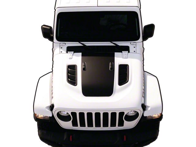 Hood Graphic; Black (20-24 Jeep Gladiator JT Rubicon)