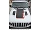 Hood Stripe with Front 4x4 Logo; Carbon Fiber Black (20-24 Jeep Gladiator JT Launch Edition, Rubicon)