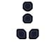 Interior Cup Holder Foam Inserts; 4-Piece Kit; Black/Blue (20-24 Jeep Gladiator JT)