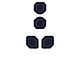 Interior Cup Holder Foam Inserts; Black/Blue (20-24 Jeep Gladiator JT)