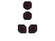 Interior Cup Holder Foam Inserts; Black/Red (20-24 Jeep Gladiator JT)