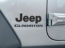 Jeep Fender Emblem Letter Overlays; Matte Black (20-24 Jeep Gladiator JT)