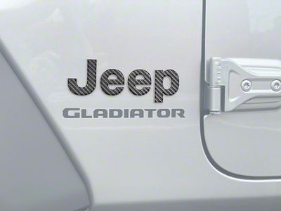 Jeep Fender Emblem Letter Overlays; Reflective Black Topo with Red Outline (20-24 Jeep Gladiator JT)