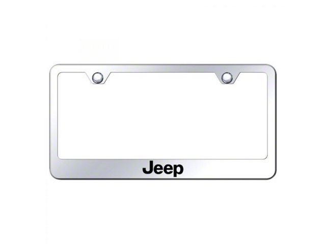 Jeep License Plate Frame; Chrome (Universal; Some Adaptation May Be Required)