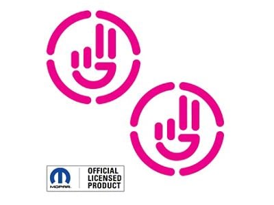 Jeep Wave with Circle; Hot Pink (20-24 Jeep Gladiator JT)