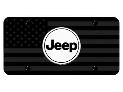 Jeep Word License Plate; Flag (Universal; Some Adaptation May Be Required)