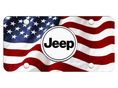 Jeep Word License Plate; Wave Flag (Universal; Some Adaptation May Be Required)