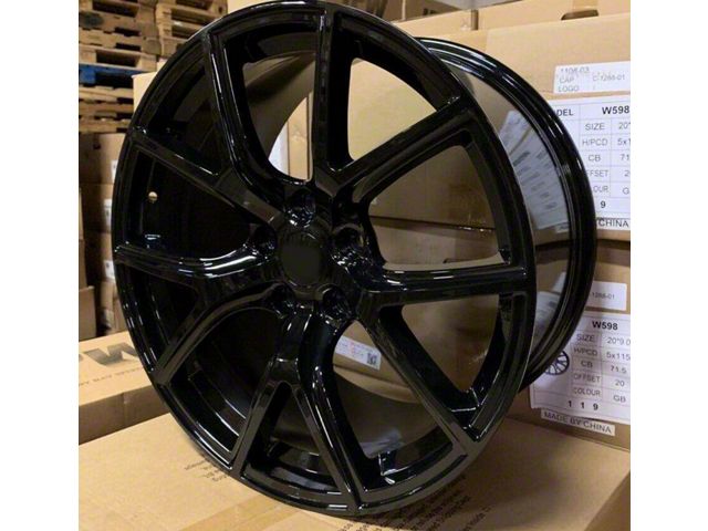 JP2 Gloss Black Wheel; 20x10 (20-24 Jeep Gladiator JT)