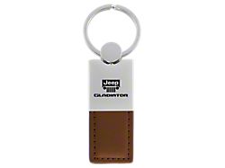 Gladiator Duo Leather / Chrome Key Fob