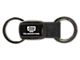 Gladiator Leather Tri-Ring Key Fob; Gunmetal