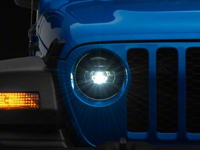 LED Projector Headlights; Black Housing; Clear Lens (20-24 Jeep Gladiator JT)