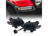 LED Turn Signal and Park Lights; Smoked (20-24 Jeep Gladiator JT w/ Factory LED Headlights)