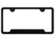2-Hole Cutout License Plate Frame; Black Powder-Coated Stainless (Universal; Some Adaptation May Be Required)