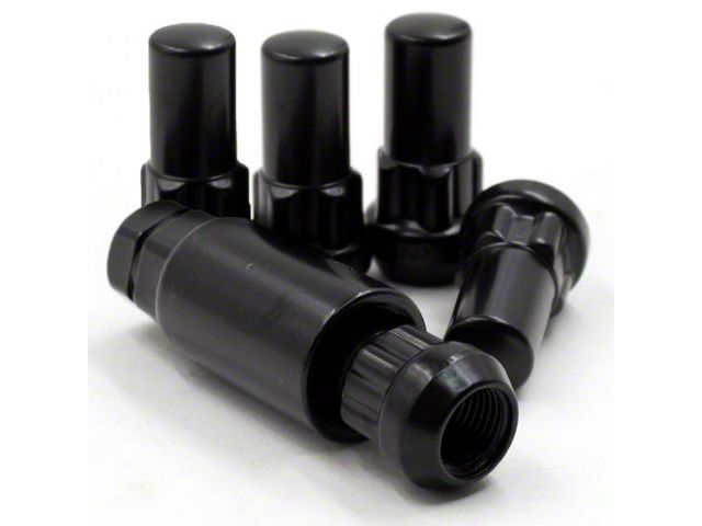 Locks with Key for Black Acorn Lug Nuts; 14mm x 1.5 (20-24 Jeep Gladiator JT)