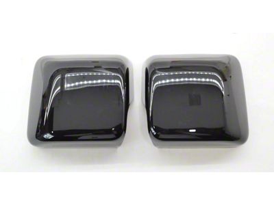 Chrome Delete Mirror Covers; Gloss Black (20-24 Jeep Gladiator JT)