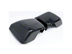 Chrome Delete Mirror Covers; Gloss Black (20-24 Jeep Gladiator JT)