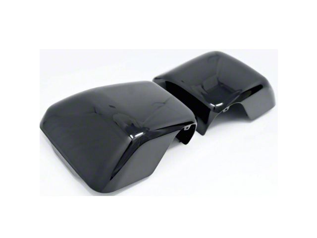 Chrome Delete Mirror Covers; Gloss Black (20-24 Jeep Gladiator JT)