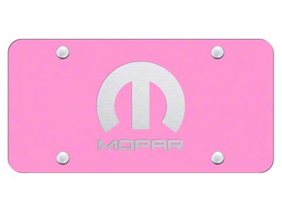 MOPAR Laser Etched License Plate; Pink (Universal; Some Adaptation May Be Required)