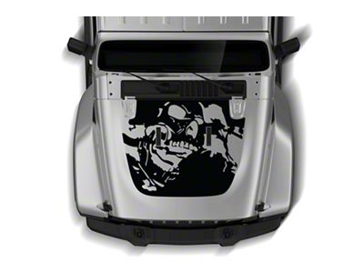 Nightmare Hood Graphic; Gloss Black (20-24 Jeep Gladiator JT, Excluding Mojave)