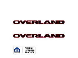 Overland Hood Graphic; Black with Red Outline (20-25 Jeep Gladiator JT)