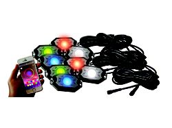 RGBW Hi-Power Rock Lights with Bluetooth APP; 8-Pod (Universal; Some Adaptation May Be Required)