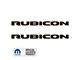 RUBICON Hood Decal; Black with 392 Gold Outline (20-25 Jeep Gladiator JT)