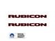 RUBICON Hood Decal; Topographical Dark Gray with Black Lines and Red Ouline (20-25 Jeep Gladiator JT)