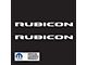 RUBICON Hood Graphic; Gloss White (20-25 Jeep Gladiator JT)