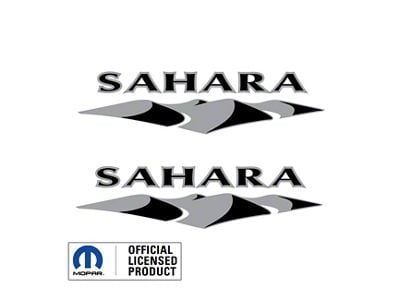 SAHARA Dunes Side Logo; Gray/Black (20-24 Jeep Gladiator JT)